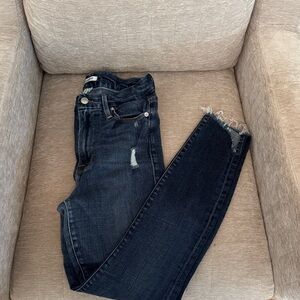 Good American Dark Blue Distressed Skinny Jeans